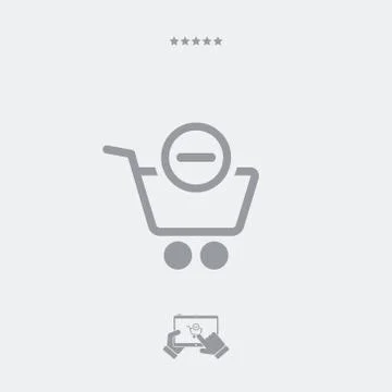 Remove from cart icon Stock Illustration