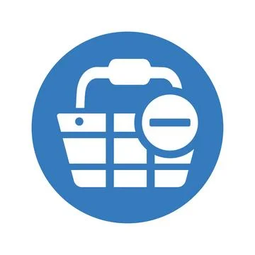Remove cart vector icon, delete from shopping cart Stock Illustration
