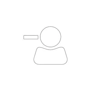 Remove contact. flat vector icon Illustrazione stock