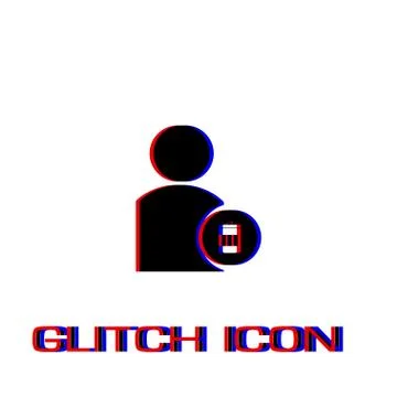 Remove contact icon flat Stock Illustration