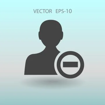 Remove contact icon. vector illustration Stock Illustration