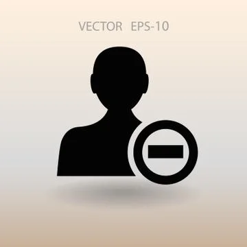 Remove contact icon. vector illustration Stock Illustration