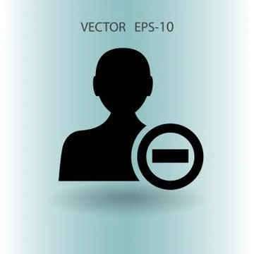 Remove contact icon. vector illustration Stock Illustration