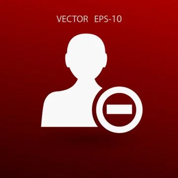 Remove contact icon. vector illustration Stock Illustration