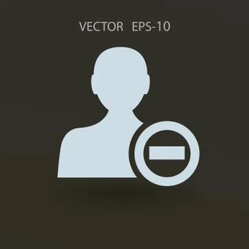 Remove contact icon. vector illustration Stock Illustration