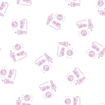 Remove couch glyph seamless pattern Stock Illustration