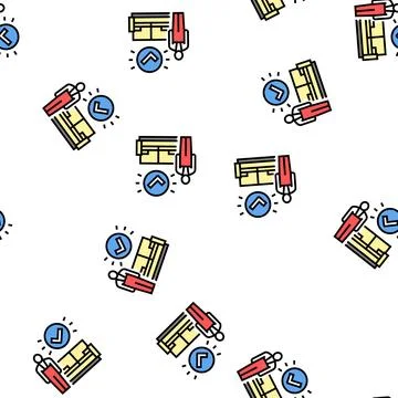 Remove couch vector seamless pattern Illustrazione stock