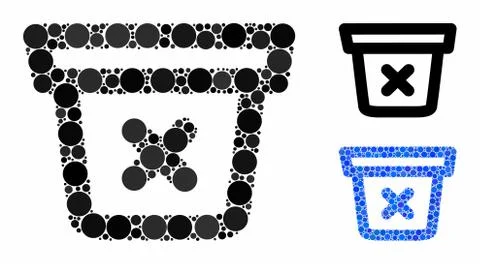 Remove data Composition Icon of Circle Dots Stock Illustration