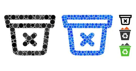 Remove Data Mosaic Icon of Spheric Items Stock Illustration