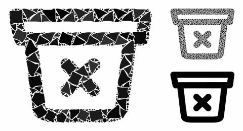 Remove data Mosaic Icon of Tremulant Parts Stock Illustration