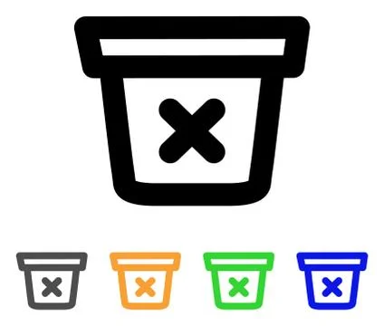 Remove Data Stroke Icon Stock Illustration