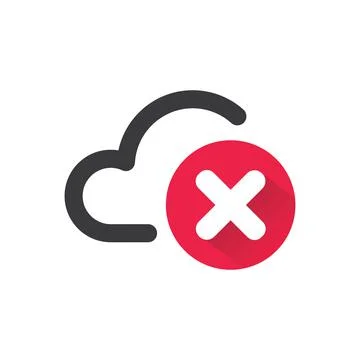 Remove, delete file, cloud icon. Stock Illustration