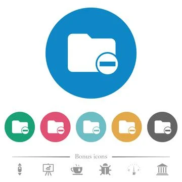Remove directory flat round icons Illustrazione stock