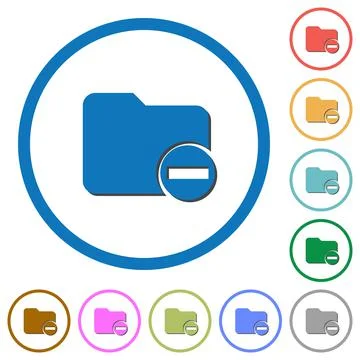 Remove directory icons with shadows and outlines Stock Illustration