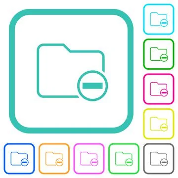Remove directory vivid colored flat icons Stock Illustration
