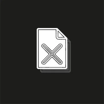 Remove document icon - vector document illustration with Remove mark Stock Illustration