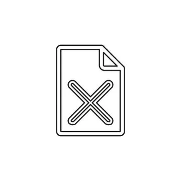 Remove document icon - vector Stock Illustration