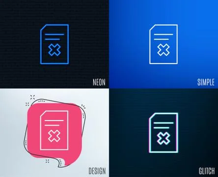 Remove Document line icon. Delete File sign. Stock Illustration