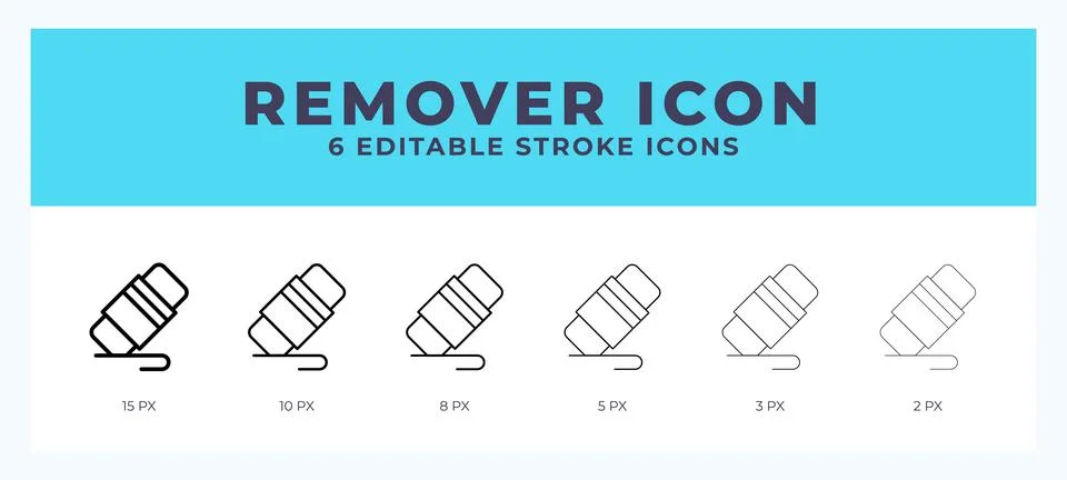 Remove editable line icon. Vector illustration with different stroke. Stock Illustration