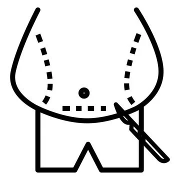 Remove-fat-surgery Stock Illustration