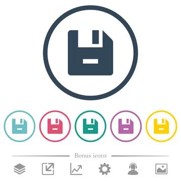Remove file flat color icons in round outlines Stock Illustration