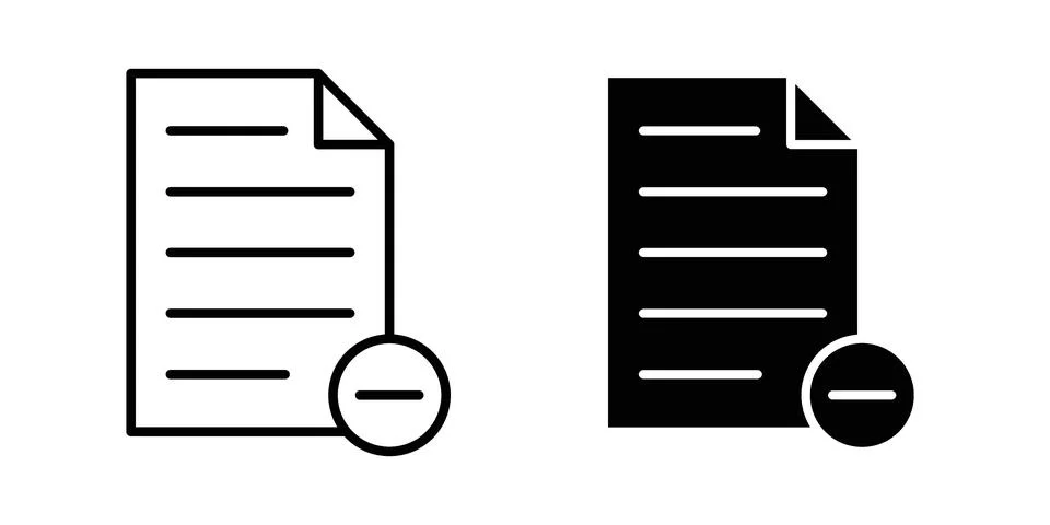 Remove file icon concept. best for web design Stockillustratie