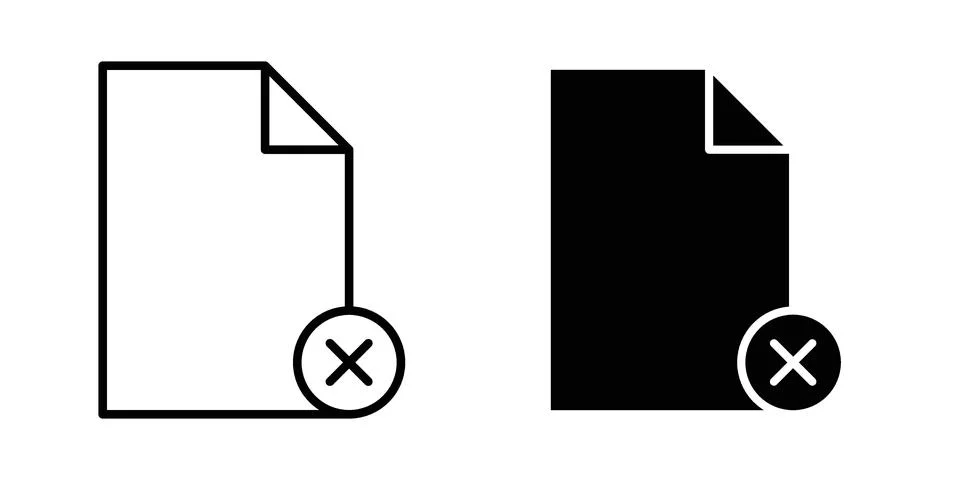 Remove file icon graphic element. web icon set Stock Illustration