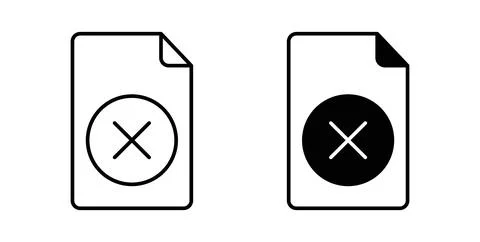 Remove file icon symbol. Flat Vector illustration Stock Illustration