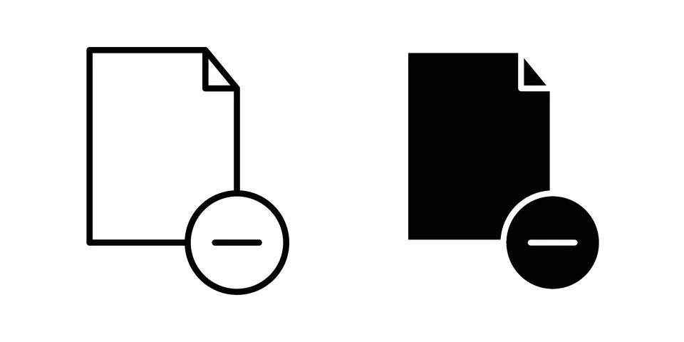 Remove file icon vector design illustrations Stockillustratie