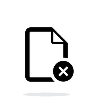 Remove file icon on white background. Illustrazione stock