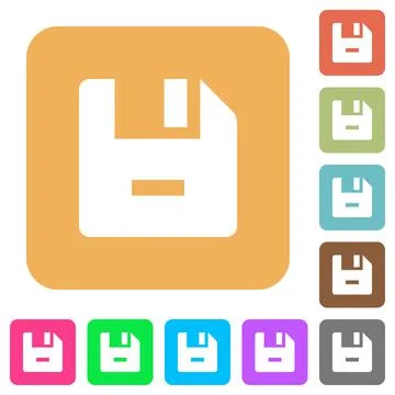 Remove file rounded square flat icons Illustrazione stock
