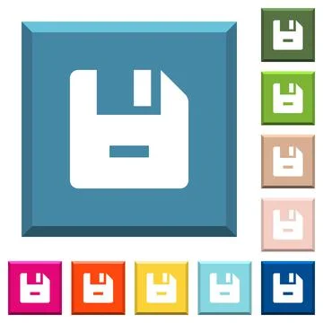 Remove file white icons on edged square buttons Stock Illustration