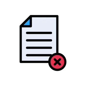Remove flat color icon Stock Illustration