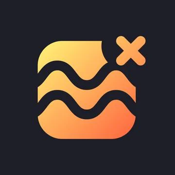 Remove float effect orange solid gradient ui icon for dark theme 스톡 일러스트