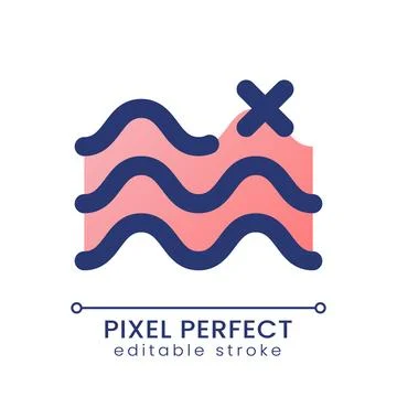Remove float effect pixel perfect gradient fill ui icon Illustrazione stock