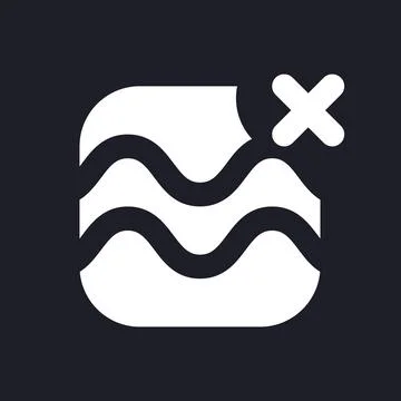 Remove float effect white pixel perfect solid ui icon Stock Illustration