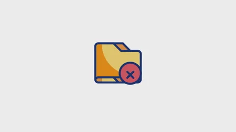 Remove Folder Animated Icon Stock Footage 320224860