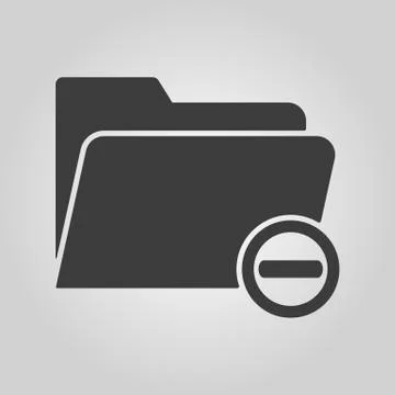 The remove from folder icon. Data and directory, archive, storage symbol. Flat イラスト素材