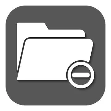 The remove from folder icon. Data and directory, archive, storage symbol. Flat 스톡 일러스트
