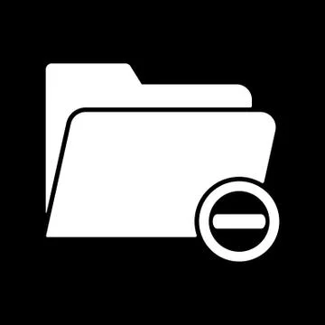 The remove from folder icon. Data and directory, archive, storage symbol. Flat Stock Illustration