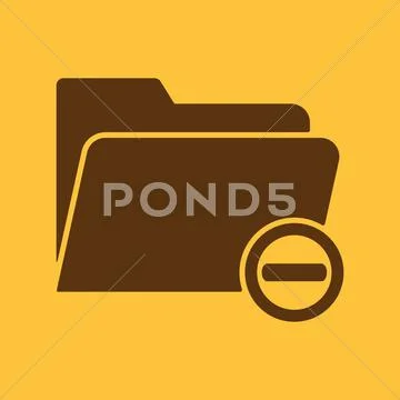 The remove from folder icon. Data and directory, archive, storage ...