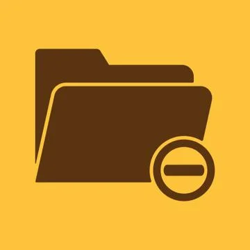 The remove from folder icon. Data and directory, archive, storage symbol. Flat 스톡 일러스트