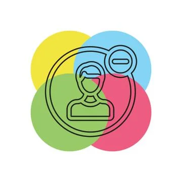 Remove Friend vector icon Stock Illustration