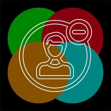 Remove Friend vector icon Stock Illustration