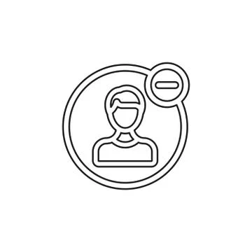 Remove Friend vector icon Stock Illustration