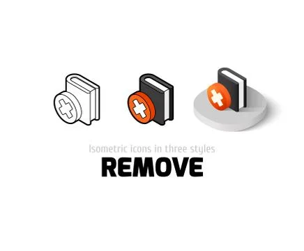 Remove icon in different style Stock Illustration