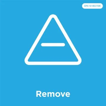 Remove icon isolated on blue background Free Stock Illustration
