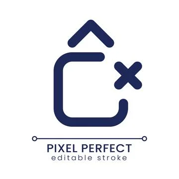 Remove jump animation effect pixel perfect linear ui icon Stock Illustration