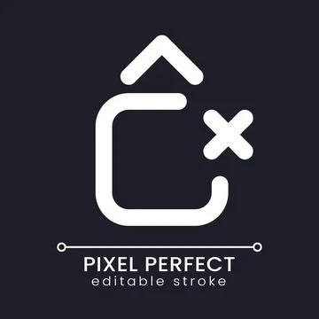 Remove jump animation effect pixel perfect white linear ui icon for dark theme 스톡 일러스트