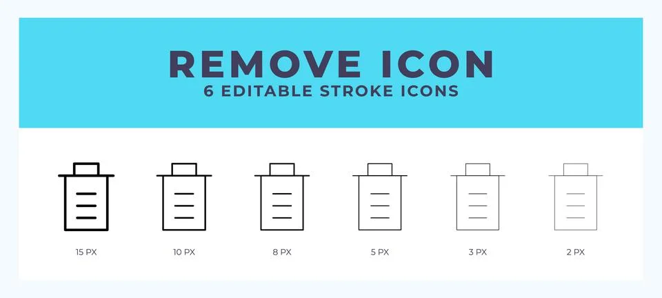 Remove line icon vector illustration in trendy style. Illustrazione stock